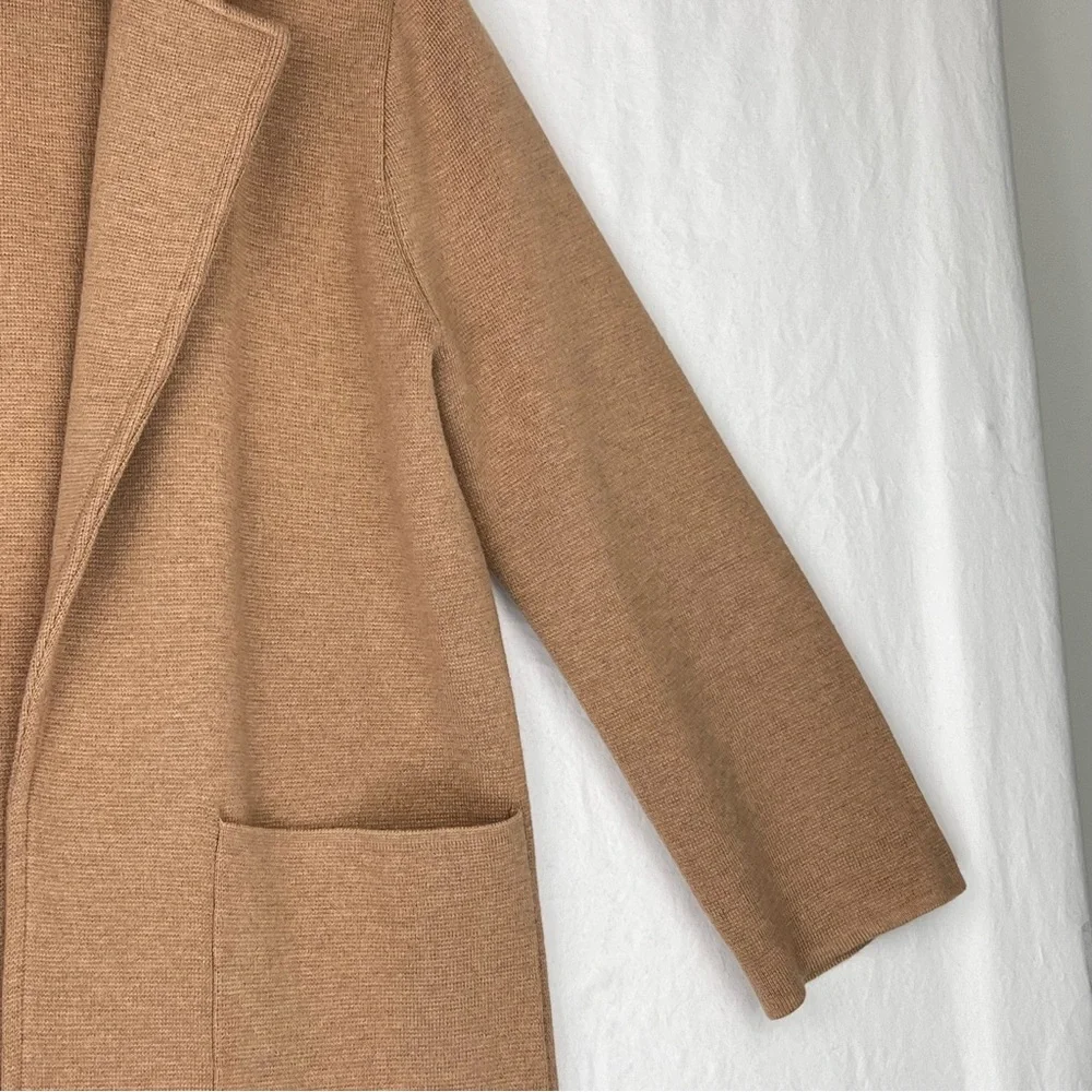 J Crew Sophie open front sweater blazer Sz S Tan Camel Cardigan Classic Heritage